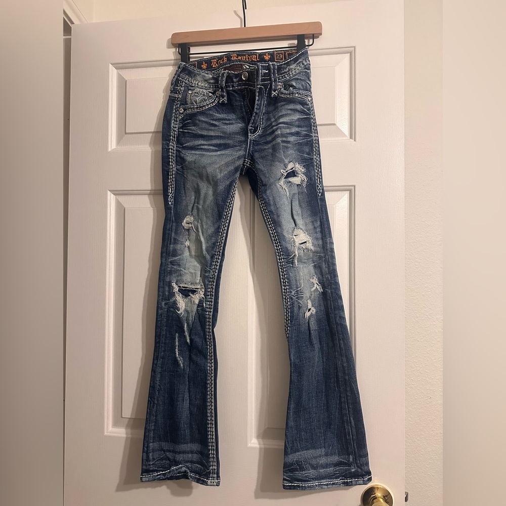 Size 23 Rock Revival Mid-Rise Bootcut Jeans